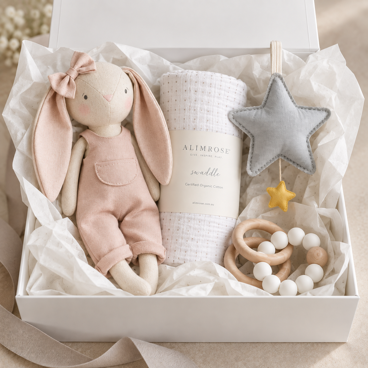 Welcome to the world - dusty pink and grey